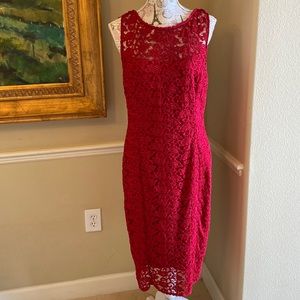 Black house white market red lace dress never worn